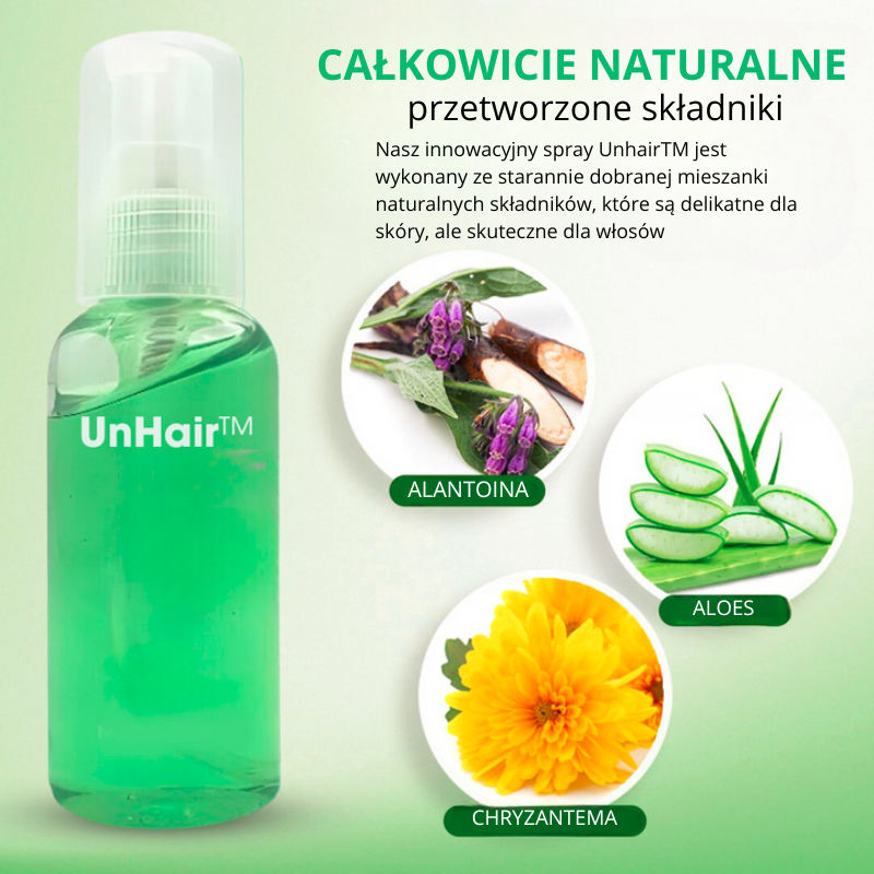 UnHair™ | Naturalny spray do trwałego usuwania włosów