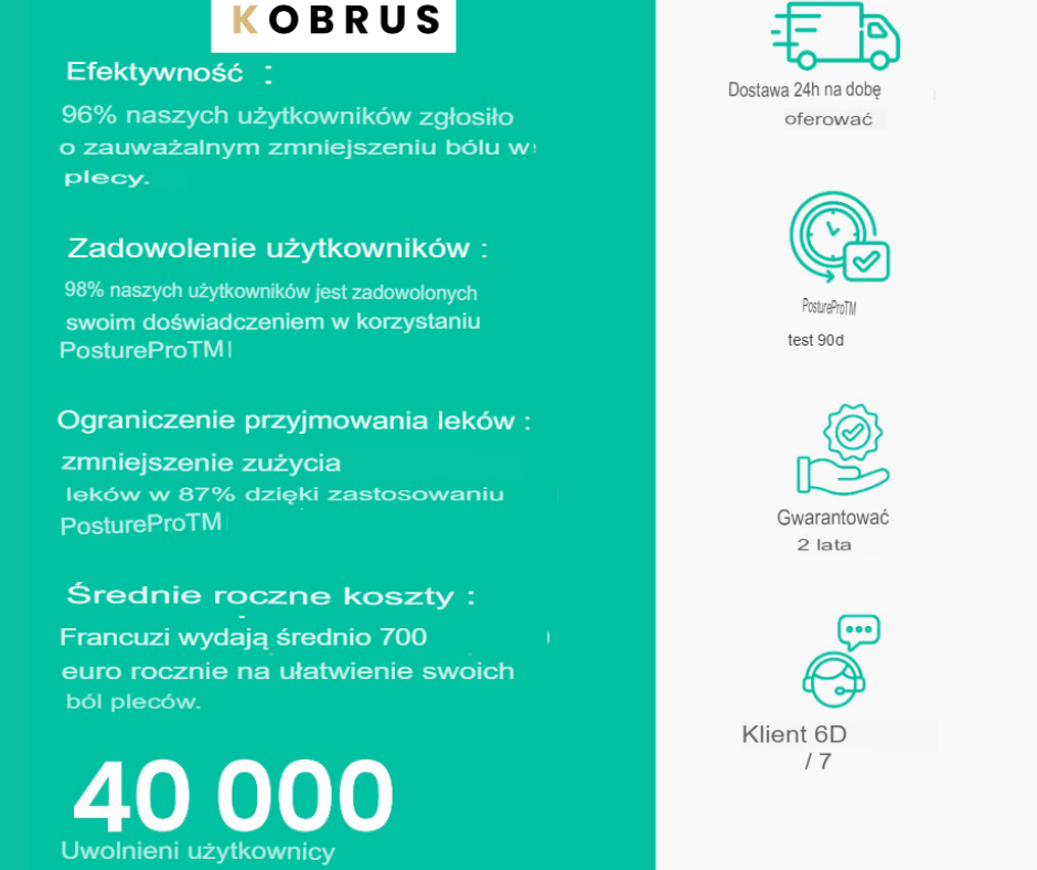 PosturePro | Koryguje postawę i łagodzi ból pleców.