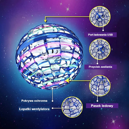 Hoverball - świecąca latająca kula (kup 1 = 1 gratis)