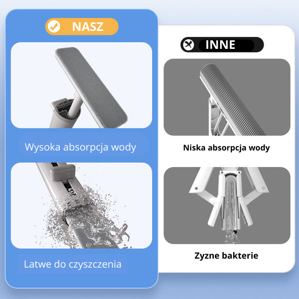 Przenośny mini mop z automatycznym ciśnieniem wody