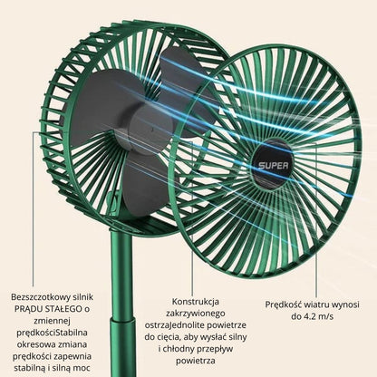Teleskopowy składany wentylator