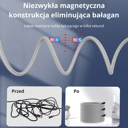 Magcable | Kabel magnetyczny z zabezpieczeniem przed splątaniem (do 2 m)