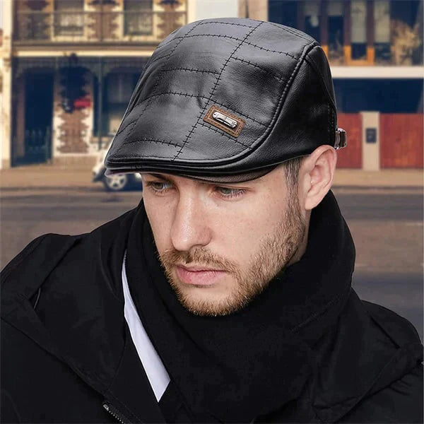 Skórzany beret